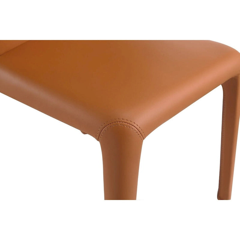 Chaise de salle à manger Conrad en similicuir crème (lot de 2)