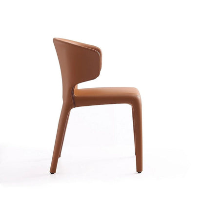 Chaise de salle à manger Conrad en similicuir crème (lot de 2)