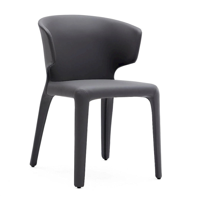 Chaise de salle à manger Conrad en similicuir crème (lot de 2)