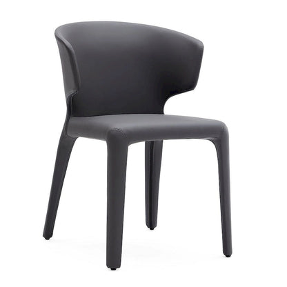 Chaise de salle à manger Conrad en similicuir crème (lot de 2)