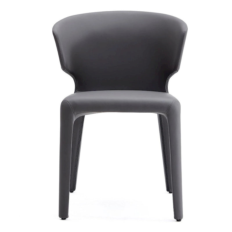 Chaise de salle à manger Conrad en similicuir crème (lot de 2)