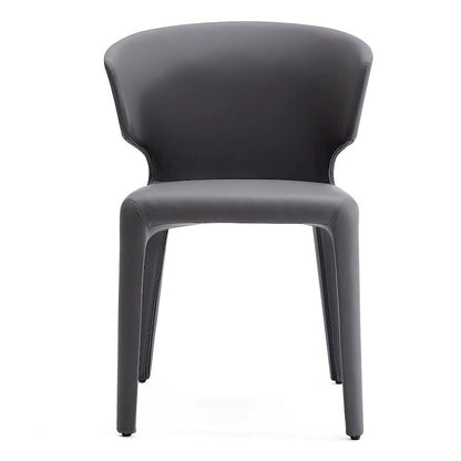 Chaise de salle à manger Conrad en similicuir crème (lot de 2)
