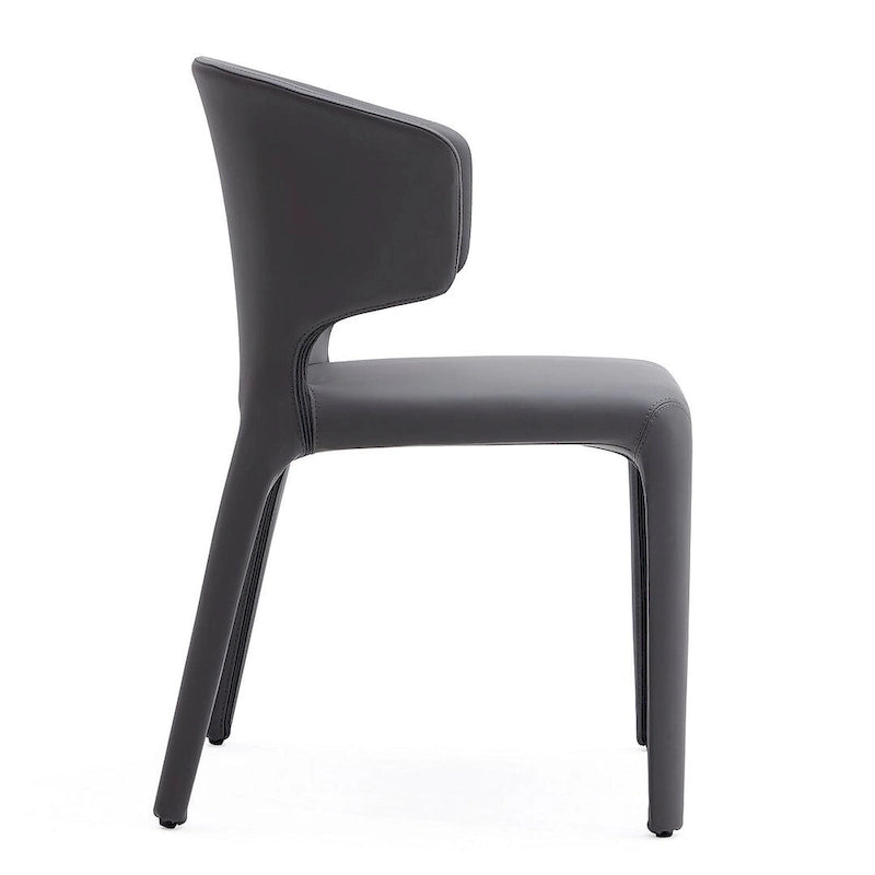 Chaise de salle à manger Conrad en similicuir crème (lot de 2)
