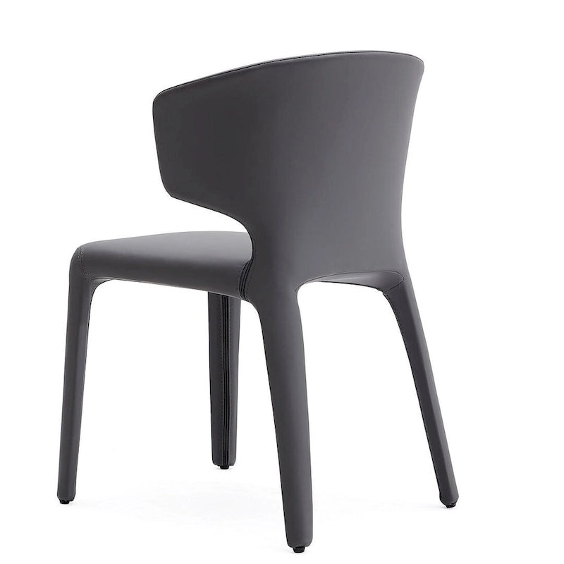 Chaise de salle à manger Conrad en similicuir crème (lot de 2)