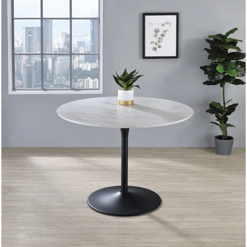 Table de salle à manger ronde à fleurs 41,25 x 41,25