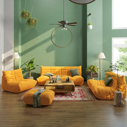 Canapé de sol moelleux et confortable, pouf pour salon