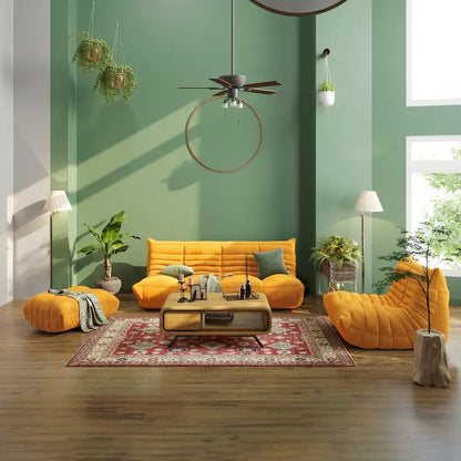 Canapé de sol moelleux et confortable, pouf pour salon