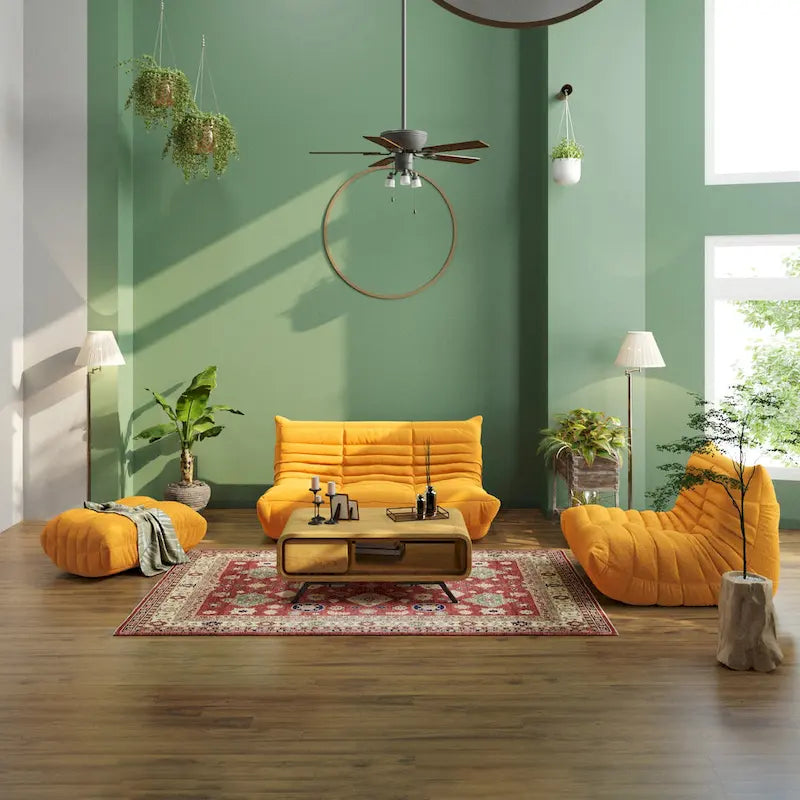 Canapé de sol moelleux et confortable, pouf pour salon