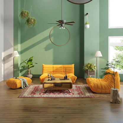 Canapé de sol moelleux et confortable, pouf pour salon