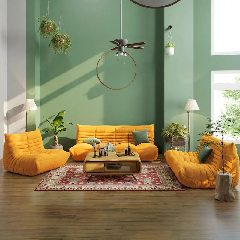 Canapé de sol moelleux et confortable, pouf pour salon