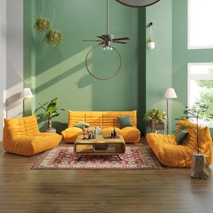 Canapé de sol moelleux et confortable, pouf pour salon