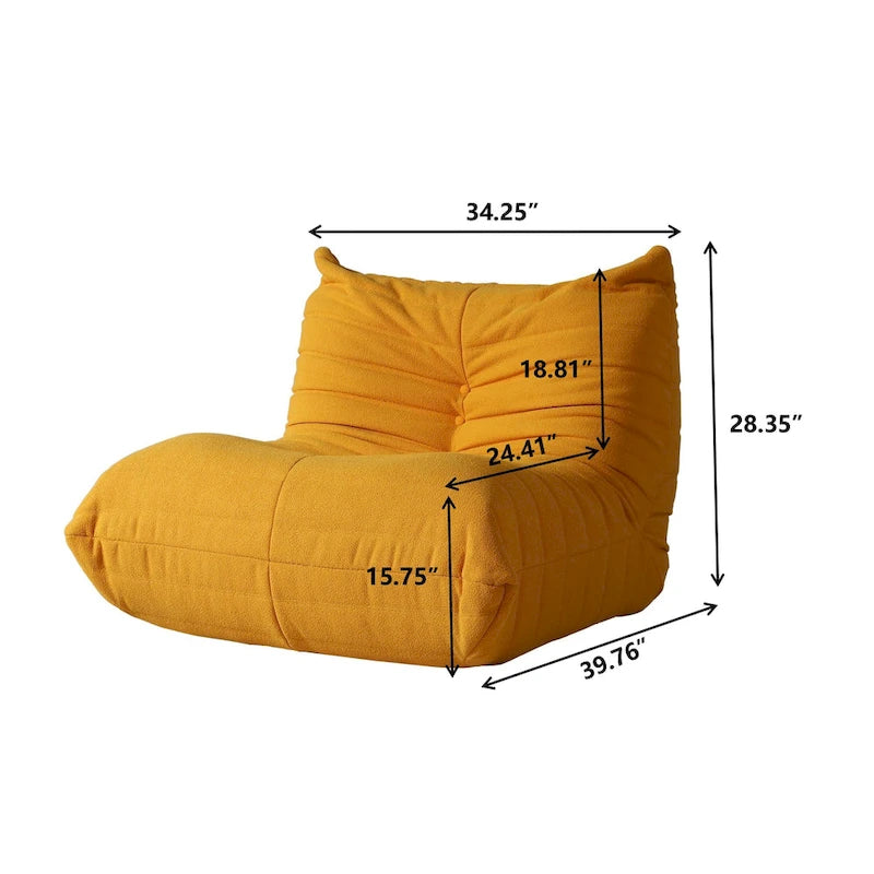 Canapé de sol moelleux et confortable, pouf pour salon