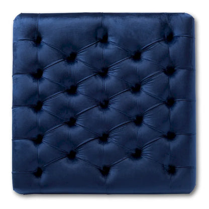 Pouf cocktail en velours transitionnel