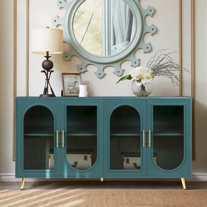 Buffet en bois avec étagères réglables