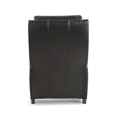 Fauteuil inclinable électrique Hekkin en cuir véritable avec appui-tête réglable et port USB - Siège de salon ultra-confortable