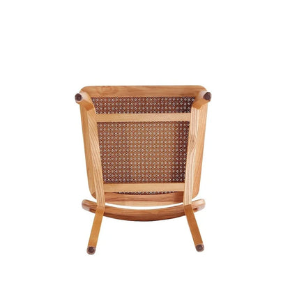 Chaise de salle à manger Manhattan Comfort Giverny en rotin noir et naturel - Lot de 2