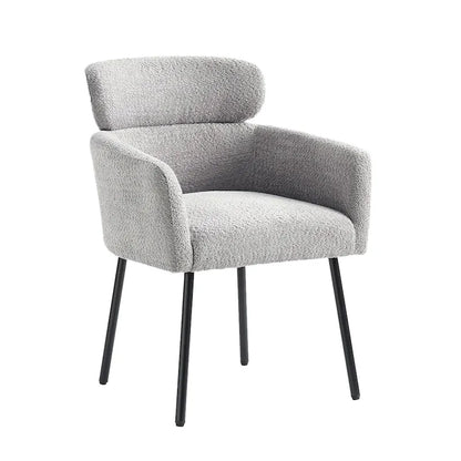 Chaise de salle à manger moderne Amos en bouclette avec pieds réglables par HULALA HOME