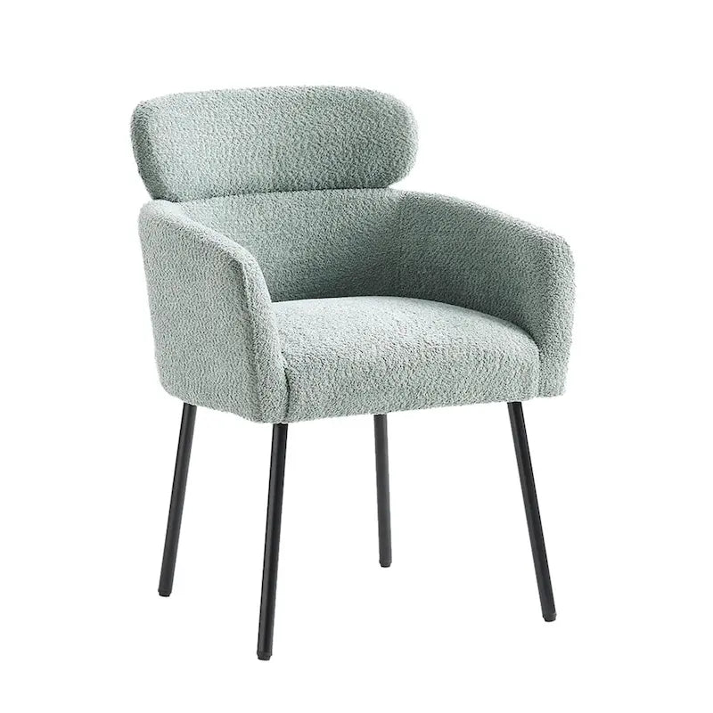 Chaise de salle à manger moderne Amos en bouclette avec pieds réglables par HULALA HOME