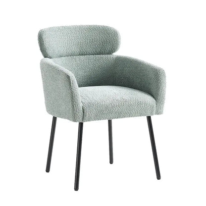 Chaise de salle à manger moderne Amos en bouclette avec pieds réglables par HULALA HOME