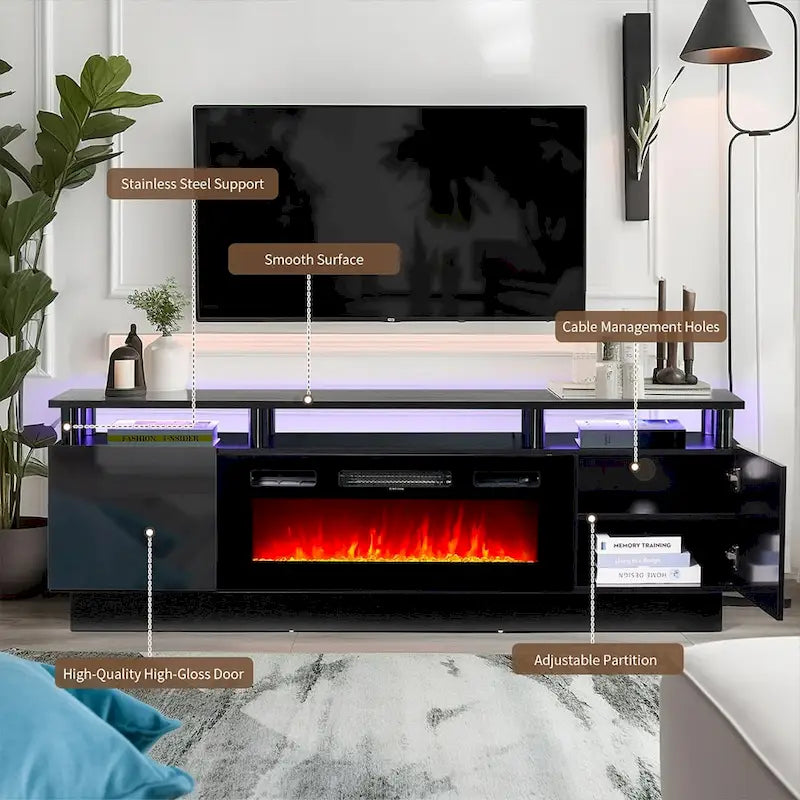Meuble TV avec cheminée électrique 36 pouces (70 pouces)