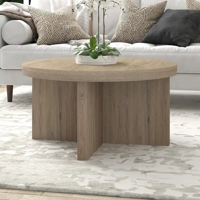 Table basse ronde Elna 33 de large - 33 pouces de large
