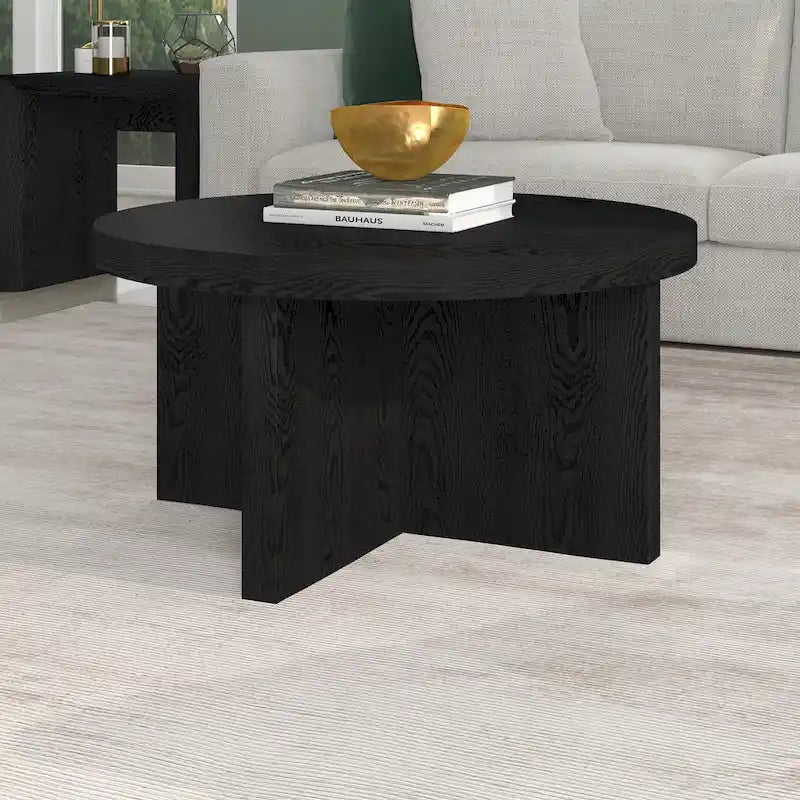 Table basse ronde Elna 33 de large - 33 pouces de large