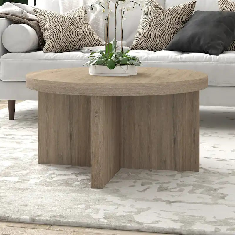 Table basse ronde Elna 33 de large - 33 pouces de large