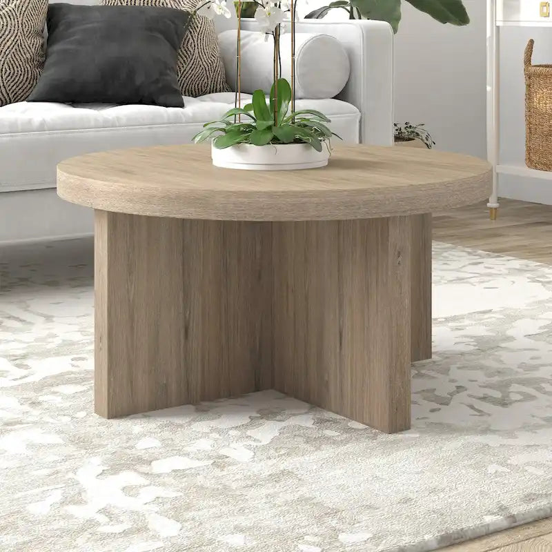 Table basse ronde Elna 33 de large - 33 pouces de large