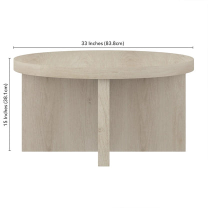 Table basse ronde Elna 33 de large - 33 pouces de large