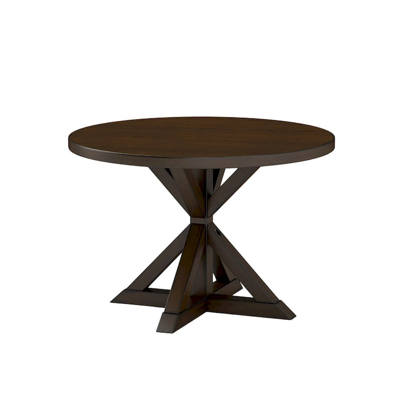 Table de salle à manger Roundhill Furniture Windvale à piètement croisé