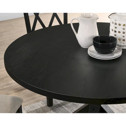Table de salle à manger Roundhill Furniture Windvale à piètement croisé