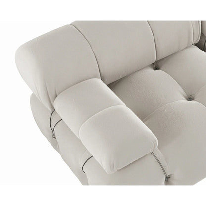 Canapé d'angle modulaire moderne recouvert de velours