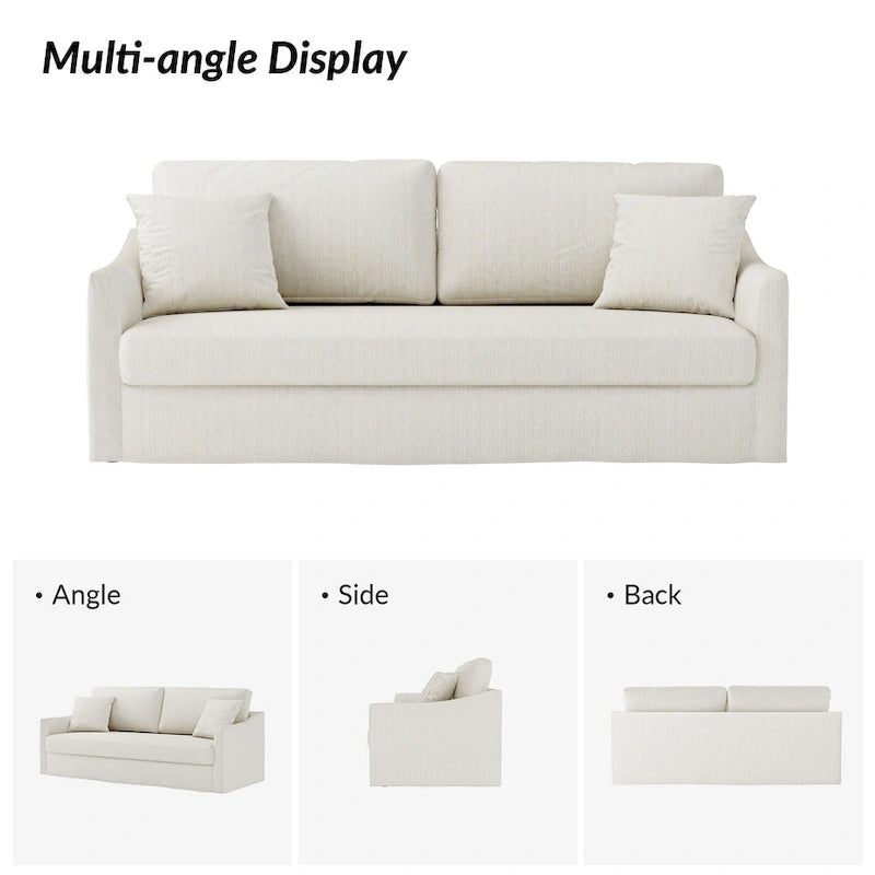 Canapé moderne Volkhard 80.5 avec housse et coussin de dossier amovible par HULALA HOME
