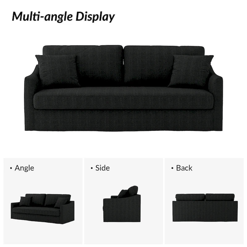 Canapé moderne Volkhard 80.5 avec housse et coussin de dossier amovible par HULALA HOME