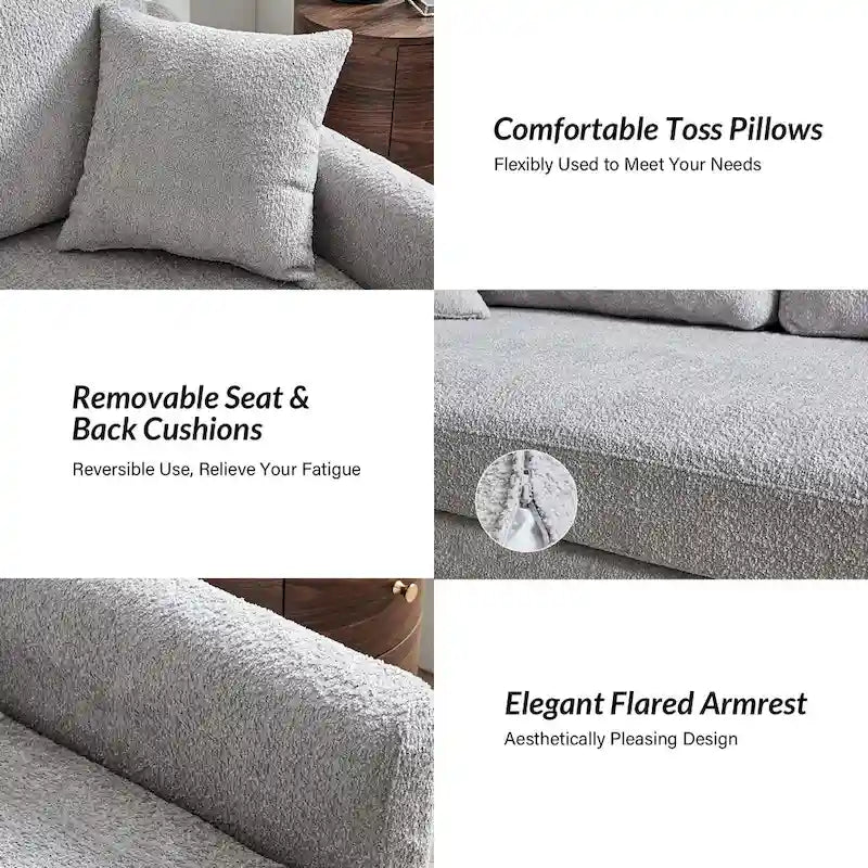 Canapé moderne Volkhard 80.5 avec housse et coussin de dossier amovible par HULALA HOME