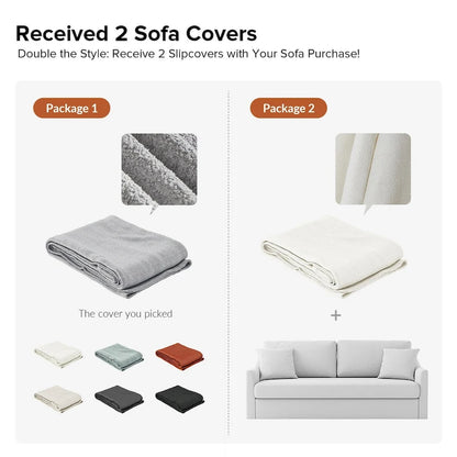 Canapé moderne Volkhard 80.5 avec housse et coussin de dossier amovible par HULALA HOME