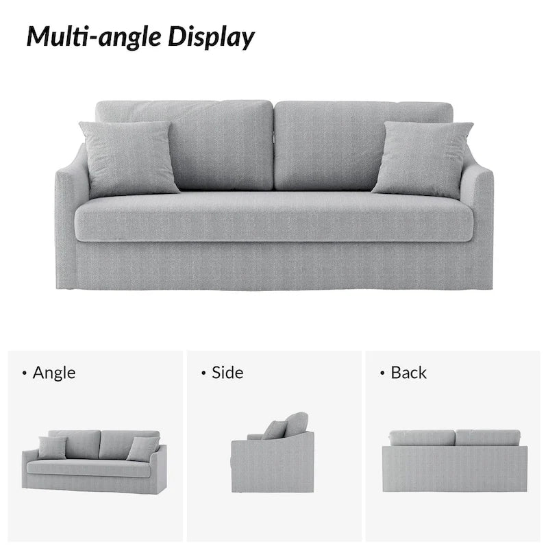 Canapé moderne Volkhard 80.5 avec housse et coussin de dossier amovible par HULALA HOME