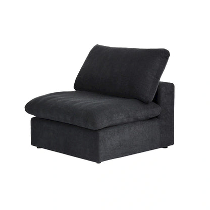 Canapé d'angle moderne en lin modulable en forme de L de 120 pouces avec pouf de rangement