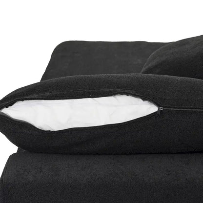 Canapé d'angle moderne en lin modulable en forme de L de 120 pouces avec pouf de rangement