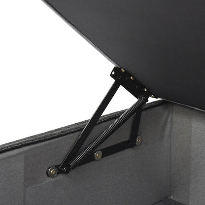 Canapé d'angle moderne en lin modulable en forme de L de 120 pouces avec pouf de rangement