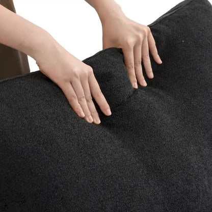 Canapé d'angle moderne en lin modulable en forme de L de 120 pouces avec pouf de rangement