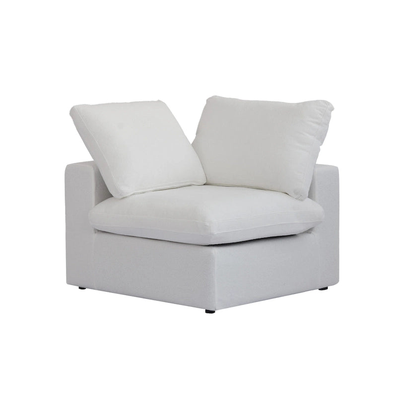 Canapé d'angle moderne en lin modulable en forme de L de 120 pouces avec pouf de rangement