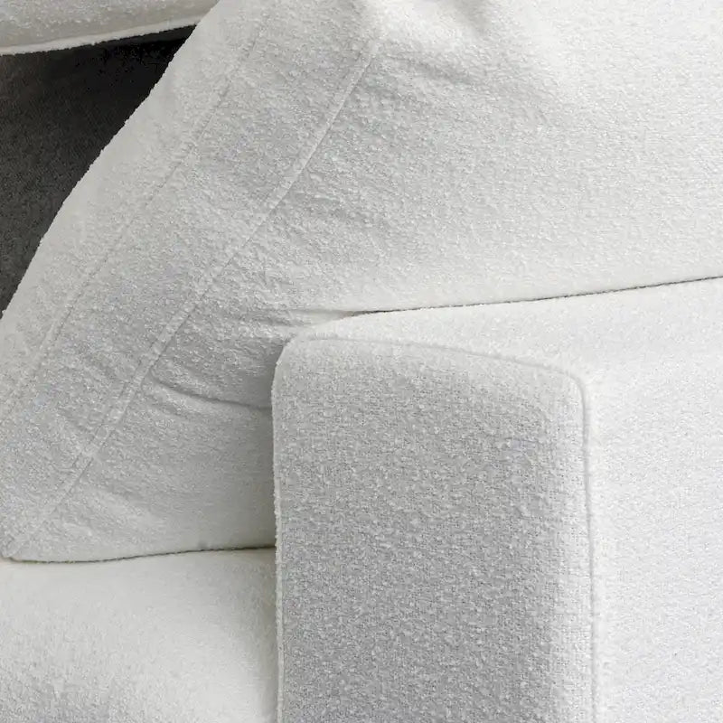 Canapé d'angle moderne en lin modulable en forme de L de 120 pouces avec pouf de rangement