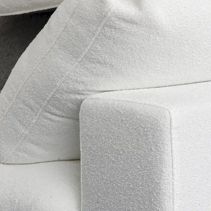 Canapé d'angle moderne en lin modulable en forme de L de 120 pouces avec pouf de rangement