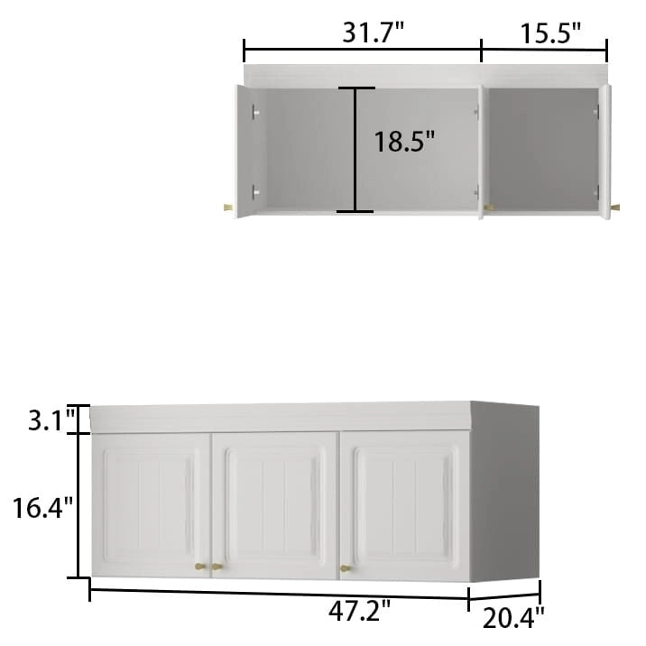 Armoire-penderie moderne autoportante avec grand espace de rangement