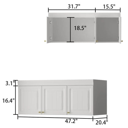 Armoire-penderie moderne autoportante avec grand espace de rangement