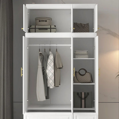 Armoire-penderie moderne autoportante avec grand espace de rangement