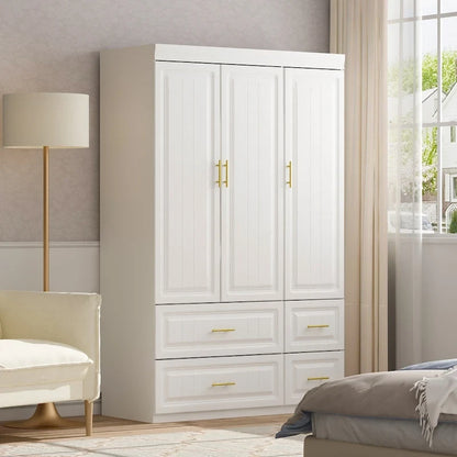 Armoire-penderie moderne autoportante avec grand espace de rangement