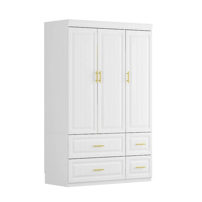 Armoire-penderie moderne autoportante avec grand espace de rangement