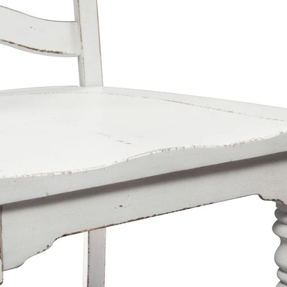 Ensemble de 3 pièces Magnolia Manor Antique White Weathered Bark à feuilles tombantes
